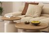 Round Cream Iron Art Coffee Table for Small Apartments - Simple, Modern Living Room Style