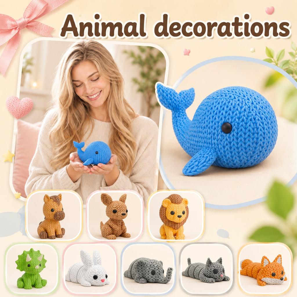 3D Printed Animal Sculpture Table Decoration Comfortable Texture Animal Figurine Perfect for Home Office Desk Decoration Gift