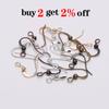 100Pcs 19*18mm Earring Components Hooks Twist  Gold Bronze Ear Hook Clasps Earring Wires Findings For DIY Jewelry Making