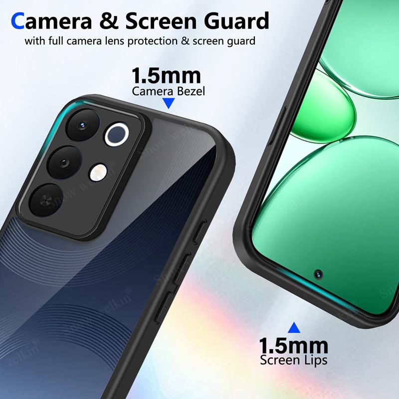 Custodia in Silicone Trasparente Per Realme C85 Pro RealmeC85 Pro C85Pro Cover Posteriore in PC Paraurti in TPU Custodie Trasparenti Antiurto per Telefono