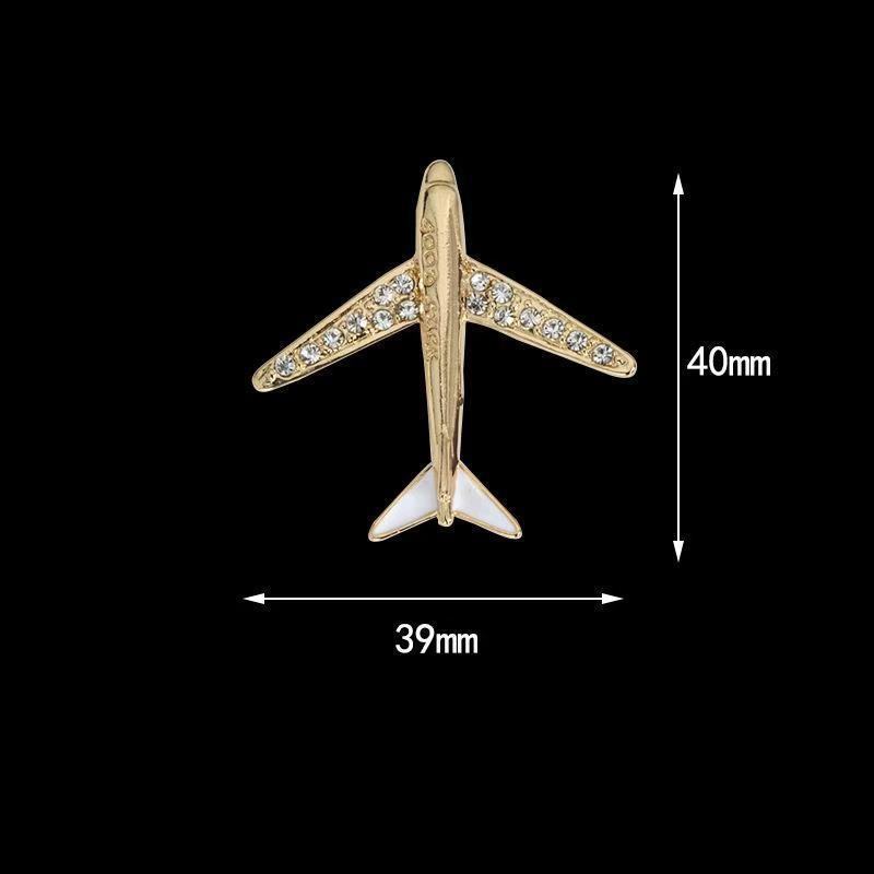 1Pcs Fashion Airplane Pins Men'S Aircraft Decoration Brooch Suit Corsage Father'S Day Jewlery Gift Creative Accessories