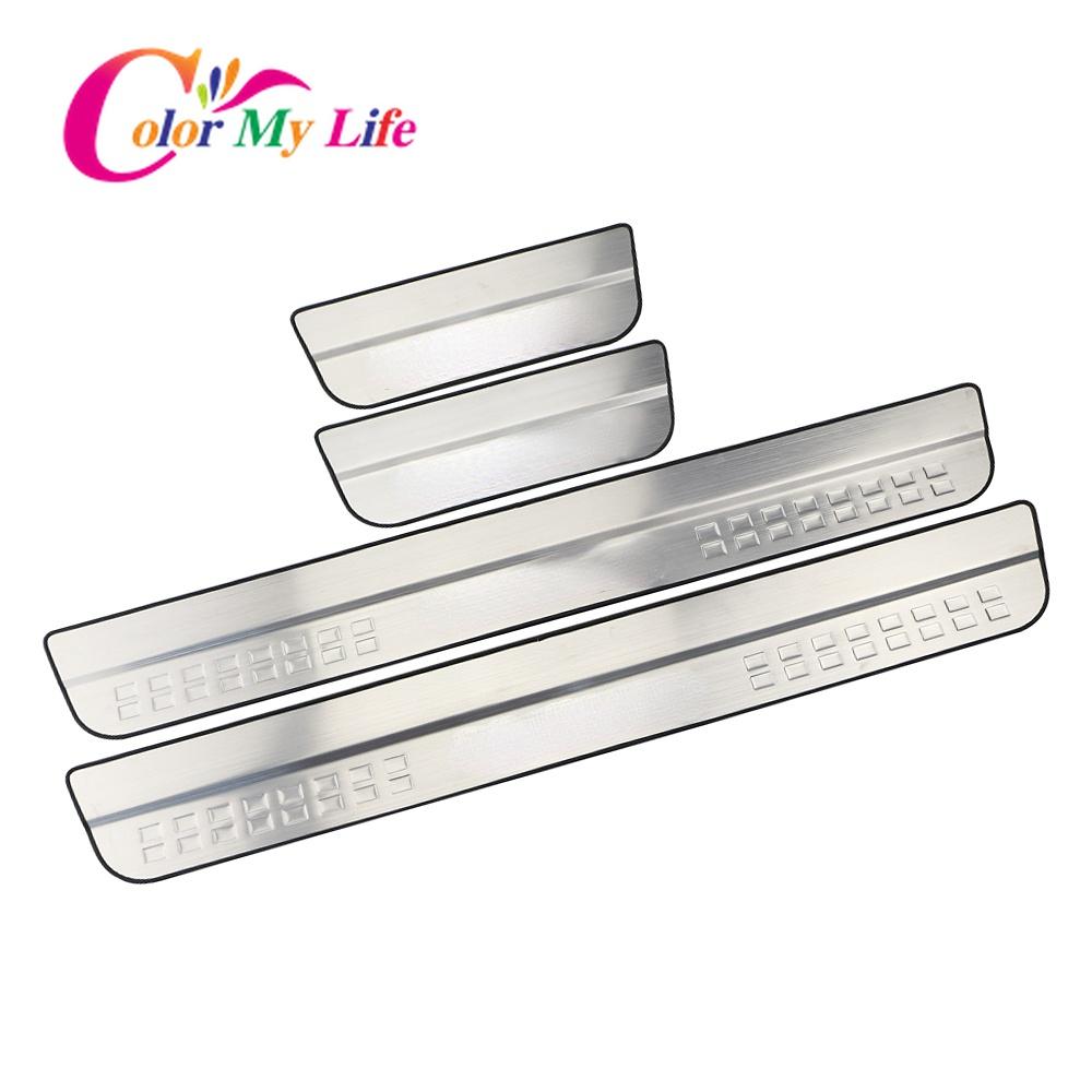 Color My Life Car Door Sill Plate for Honda Vezel 2015 -  Stainless Steel Scuff Plates Doors Sill Pedal Protection