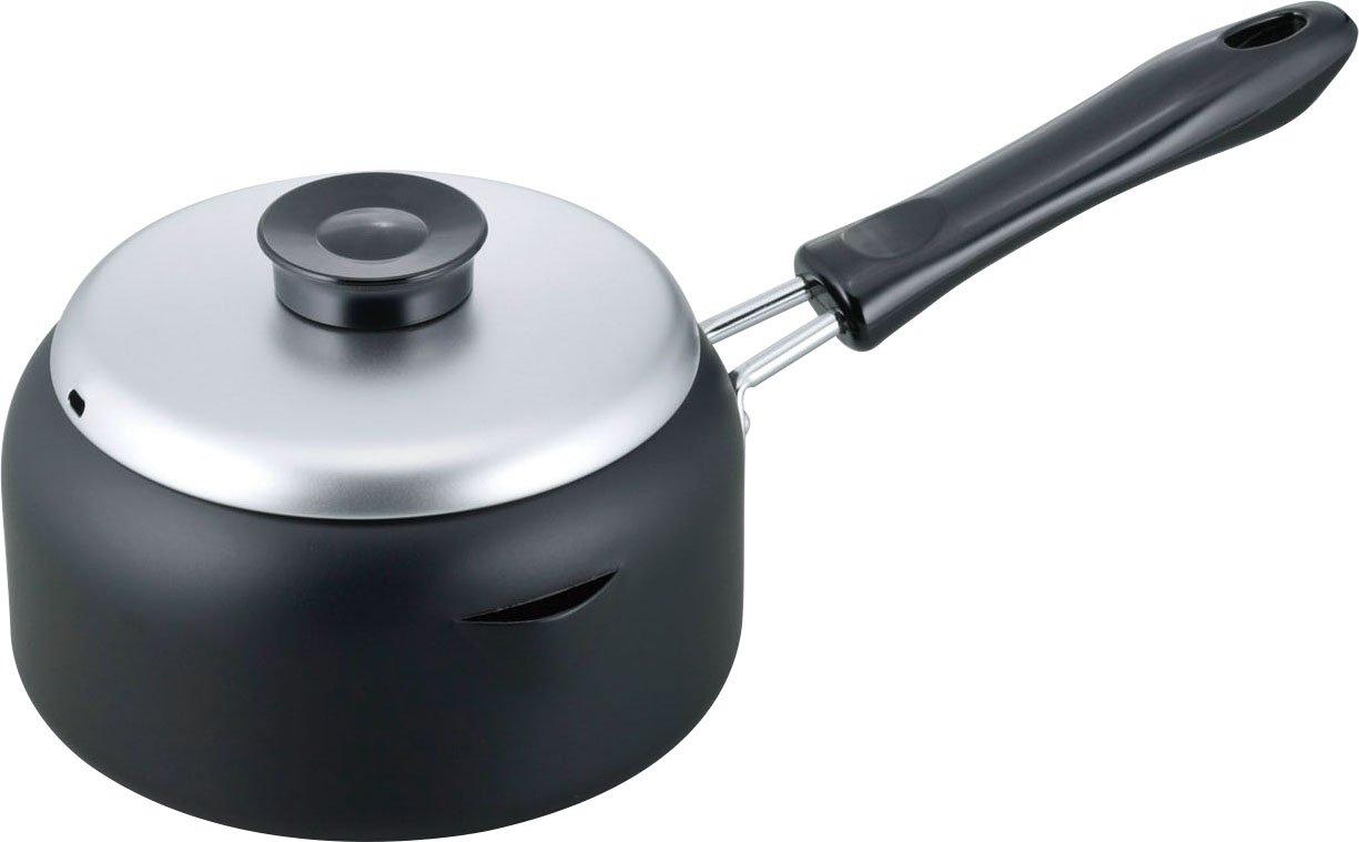 

Wahei Freiz Small Tempura Pot 16 см IH-совместимая газовая чугунная глубокая жаровня темпура с крышкой One Hand Made in Japan Fried Tsutsumi AR-6289 чёрный