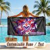 Custom Text Beach Towel, Soft Absorbent Swimming Multi-use TowelFiorentina FC