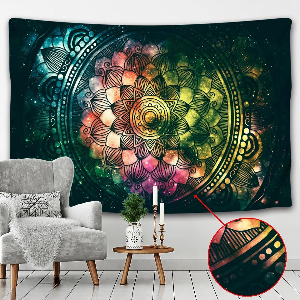 Indian Mandala Tapestry Wall Hanging Sandy Beach Throw Rug Blanket Camping Tent Travel Mattress Bohemian Sleeping Pad Tapestries