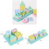 Childrens Wooden Geometric Shape Matching Blocks For Early Education And Brain Development