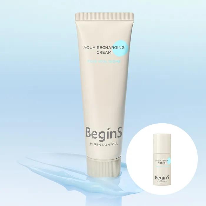 Begins by Jung Saem Mool Aqua Recharging Cream 50ml (15ml Aqua Serum Toner included)