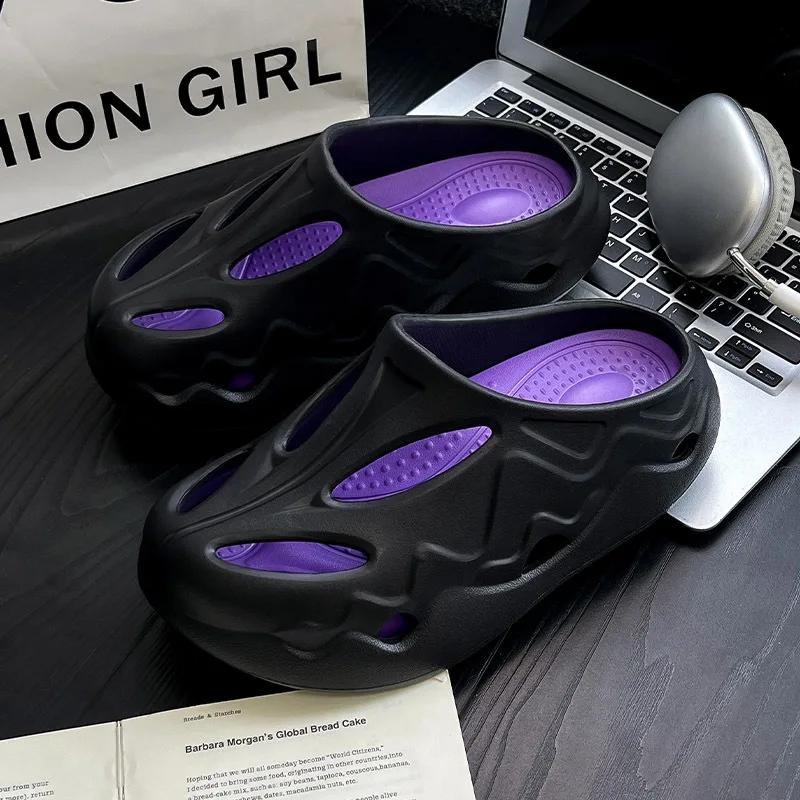 

Men s Sports Slippers, Breathable Non-Slip Beach Sandals 44-45 фіолетовий