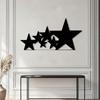 Retro Black Metal Star Wall Art Minimalist Indoor Outdoor Decor