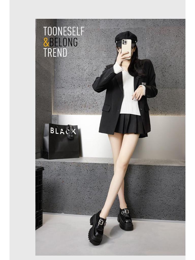 Women's 2025 Spring Fashion British-Style Thick-Soled Hidden Heel Loafers