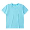 Children's Solid Color Combed Cotton T-Shirts for Activities, Class Uniforms, Group Wear, and Parent-Child Outfits - Short Sleeve