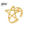 Hollow Star Shape Finger Ring Thumb Adjustable Opening Design Titanium