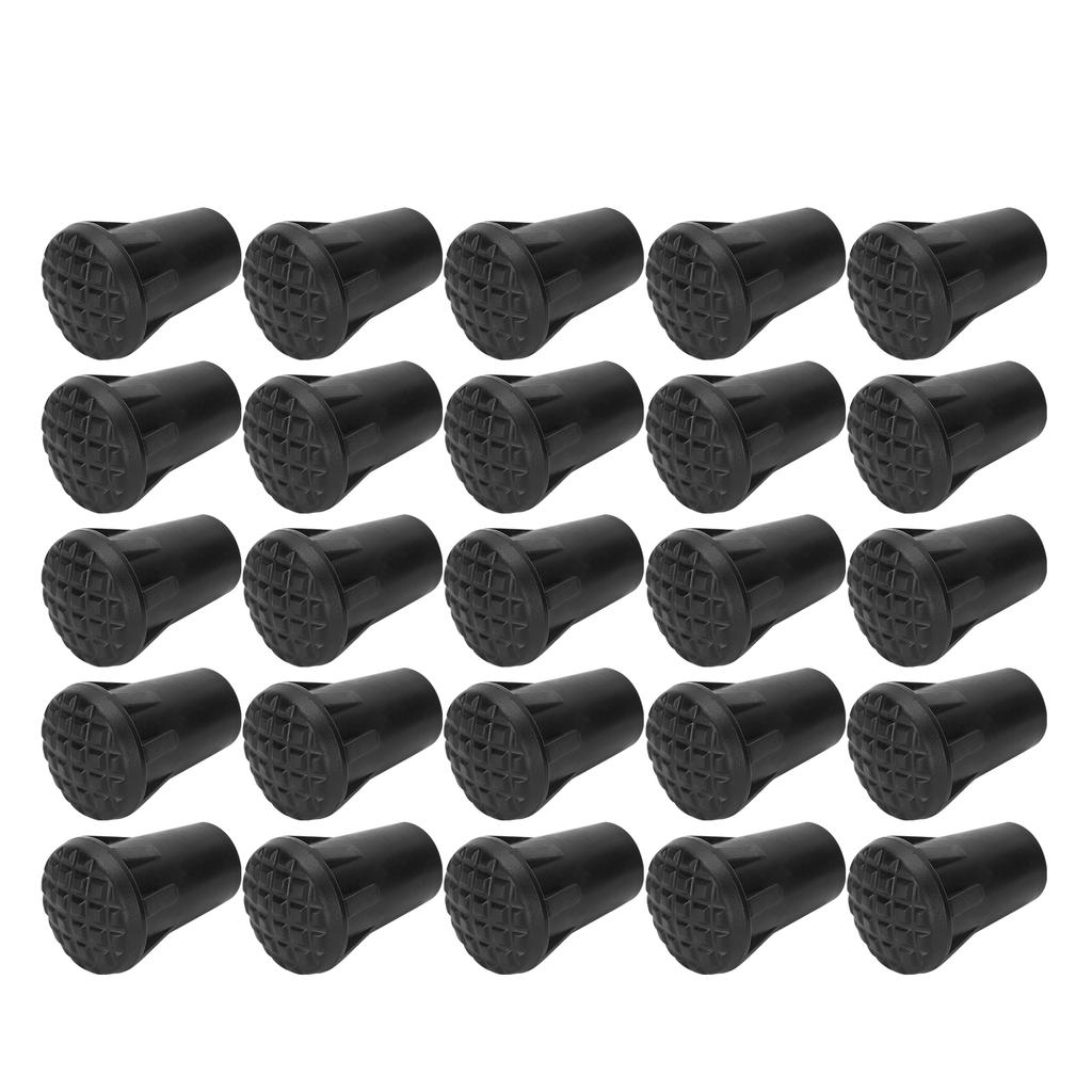 25pcs Pack Heavy Duty Rubber Walking Stick Tips Ferrule Protectors Cane End Tips