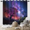 Blackout Dreamy Starry Sky Printed Curtain Galaxy Aurora Cosmic Night Kids Bedroom Living Room Study Decor Set Of 2 Made Polyester Washable Ready