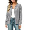 Women Lightweight Button Front Cardigan Sweater Long Sleeve Collared Knit Top Casual Layering Shirt Suitable for Various Outfits