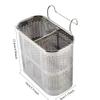 Stainless Steel Chopsticks Utensil Storage Drying Basket, Hanging Drain Rack Organizer for Kitchen Sink Countertop Dish Rack