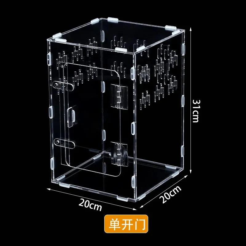 Acrylic Transparent Terrarium Enclosure Assembly Kit For Insects Reptiles Pets Home Display For Hobbyists Kids Birthday Gift