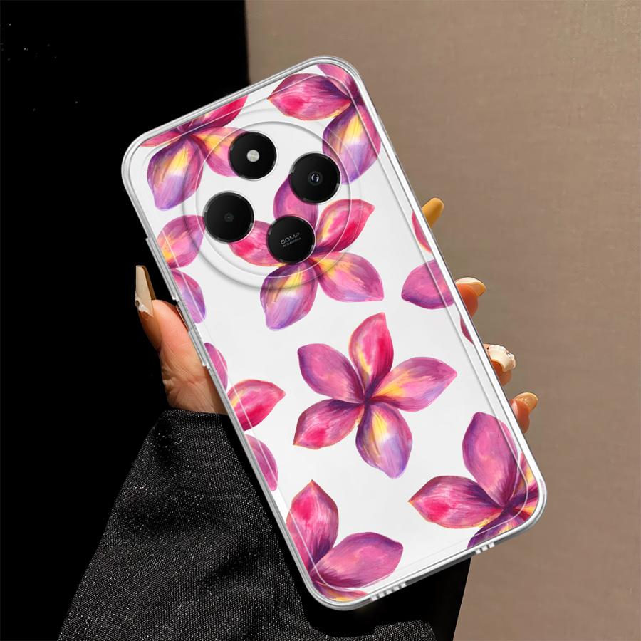 Pink Yellow Flower Soft Phone Cover Case for Xiaomi Poco X3 NFC X3 Pro Poco X3