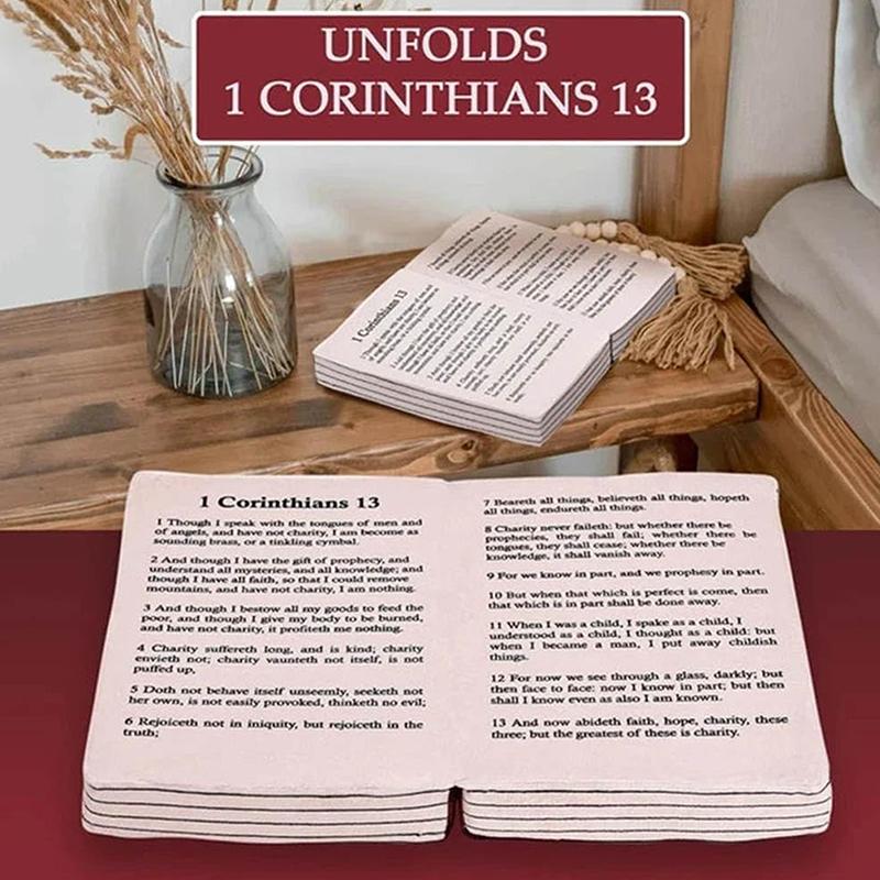 33*22Cm Nejkrokovější Polštář z Paměťové Pěny Bible Polštář Korinťanům Naučte se Cenné Poučení z 1. Korintským Dárek