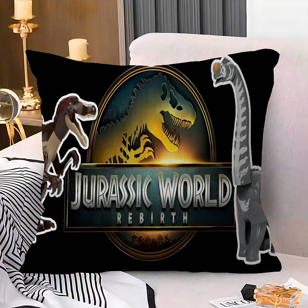 Dinosaur Cartoon Jurassic Park Pillow Anime Pillow Sofa Bed Head Pillow Cover Cushion Cover 45x45 Cm Fashion