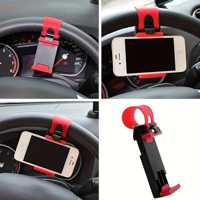 Support Téléphone Voiture Universel, Support Volant en Plastique, Support de Téléphone Mobile, Support Clip Vélo, Durable et Facile à Utiliser