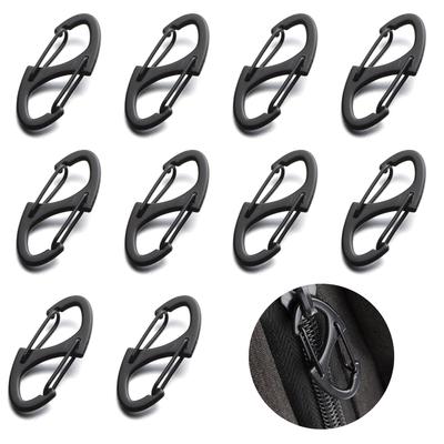 10 Pièces Clips de Fermeture Éclair Noirs Verrouillables Pour Sac à Dos Valise de Voyage Verrouillage de Fermeture Éclair Antivol