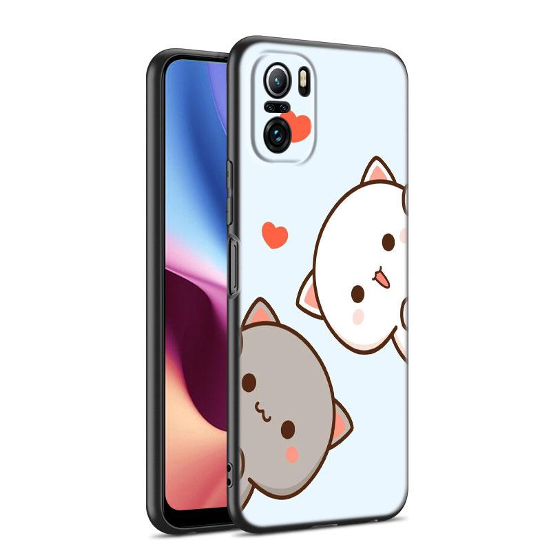 Funny Cartoon Cat Phone Case For Xiaomi Mi POCO X3 NFC GT M4 M3 12 11T 10T Pro A3 11 Lite NE 5G 12X 11i F3 Soft TPU Black Cover