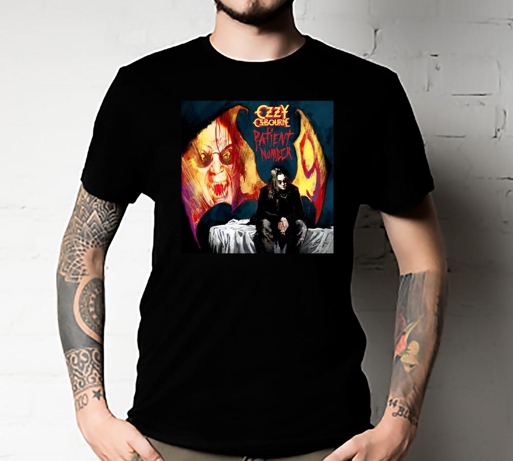 Ozzzy Osbourne T-shirt Patient Number 9 Tee Black Cotton Unisex ALL SIZE Unisex T-Shirt XXXXL