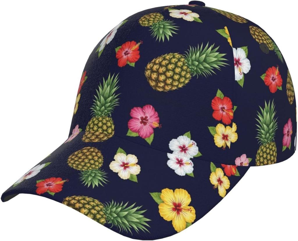 Watercolor Cherry Blossom Branch Pattern Baseball Cap Women's Men's Athletic Fitted Cap Outdoor Baseball Hat Sports Sun Cap