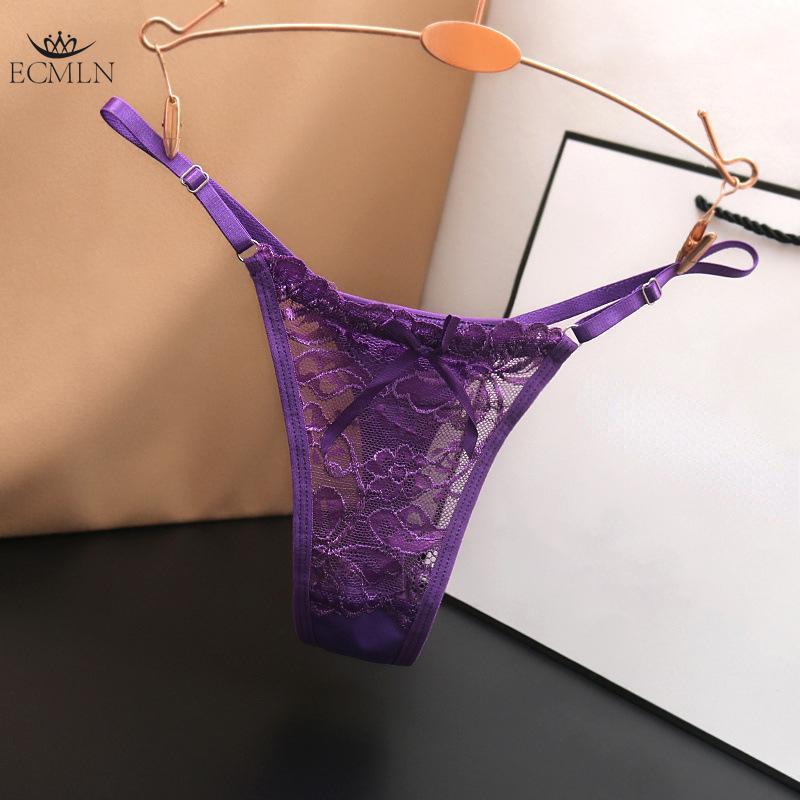 Sexy Spitze Verstellbare Strings für Damen Hüfttief Ausgeschnittene Slips Weibliche Atmungsaktive Unterhosen Perspektive Sexy Dessous