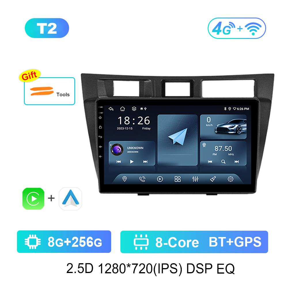 Carplay for Toyota Mark II 9 GX110 2000 - 2007 Android OS Car Audio Multimedia Player BT GPS Navi 4G+WiFi Head Unit IPS Screen