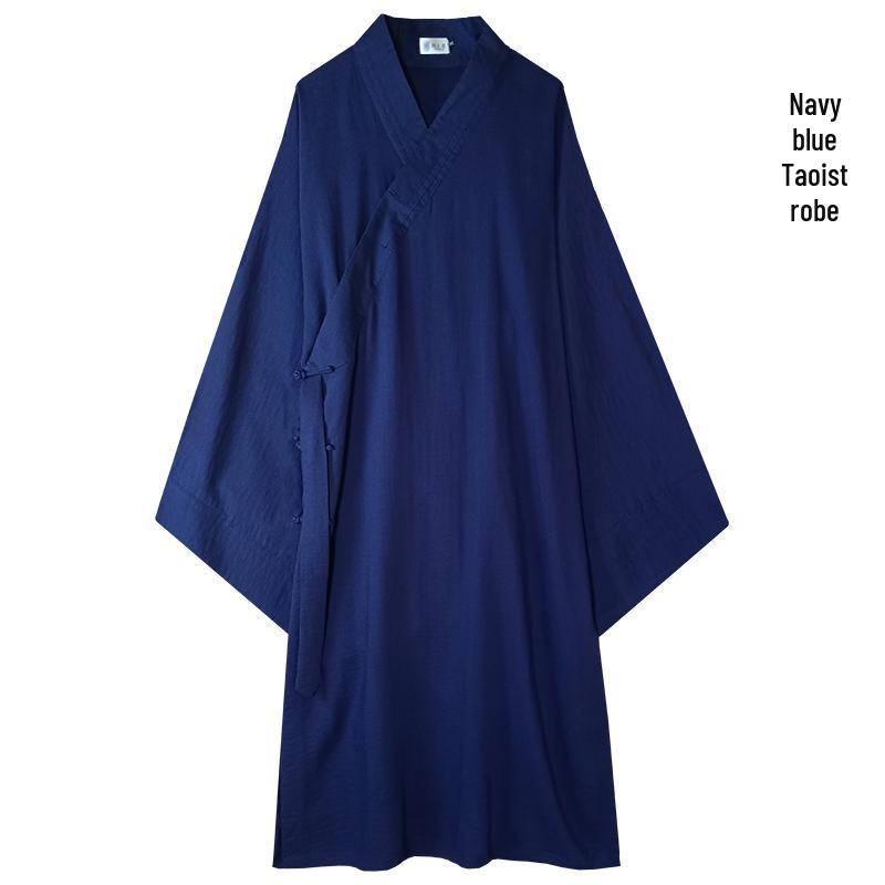 Ming-Style Unisex Hanfu: Loose Long Taoist Robe & Vest Cloak