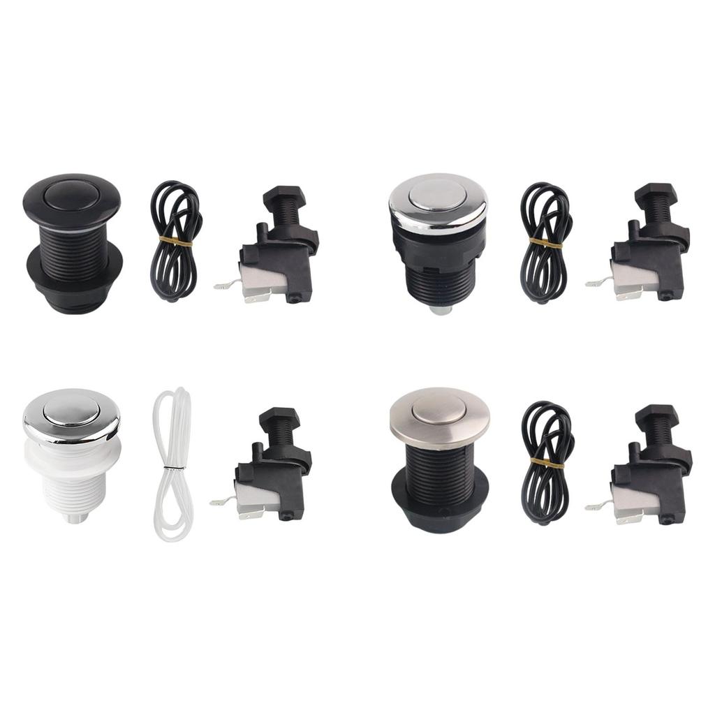Air Switch Kits Garbage Disposal Switch Waste Disposer on/Off Switch Cordless Portable with 1M Air Hose Sink Top Air Switch