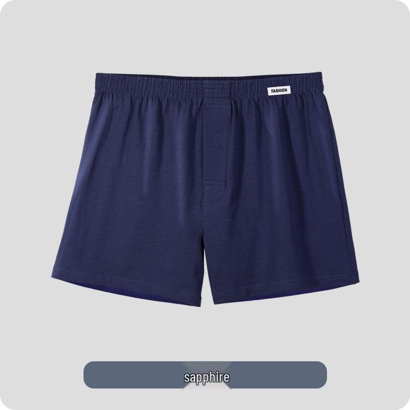 Plus Size Men's Cotton Boxer Briefs - Loose Fit Square Leg Shorts