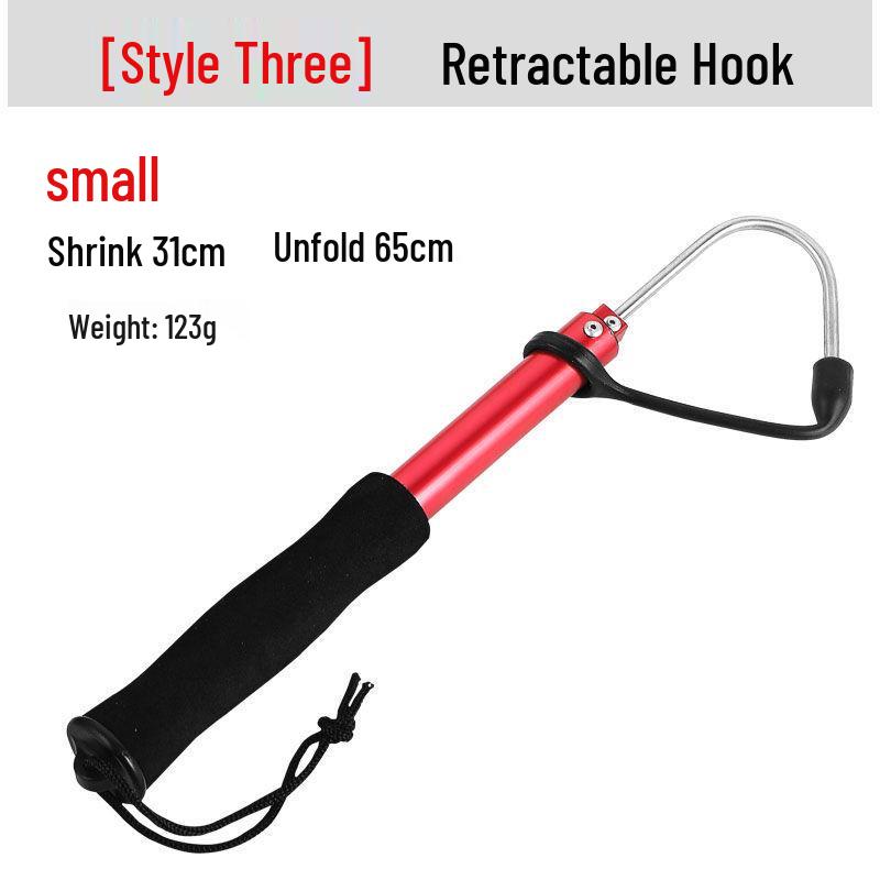 Retractable Fishing Gaffs: Rubber Handle, Aluminum Alloy Grabber, Wooden Options