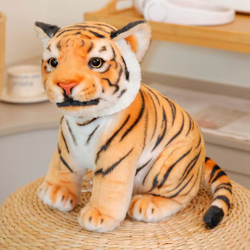 20/25/30cm Latest Simulation Tiger, Leopard, Lion Doll Stuffed Plush Toy Cartoon Anime Cute Children's Birthday Gift Fun Doll