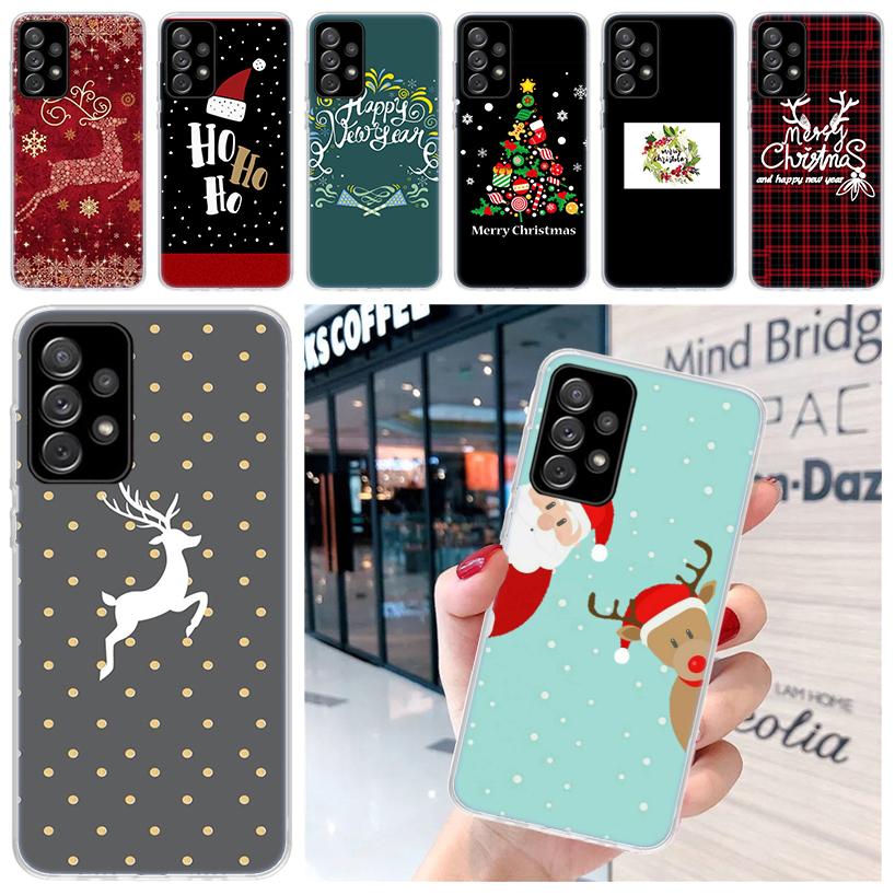 Merry Chrismas Happy New Year For Samsung Galaxy A15 A14 A13 A12 A55 A54 A53 A52 Phone Case A32 A35 A34 A33 A25 A24 A23 A22 A04S