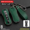 Zinc Alloy + Leather Car Key Case Cover Fob Holder For Porsche Cayenne Panamera 971 911 9YA Macan 718 Cayman Boxster 3 Remote
