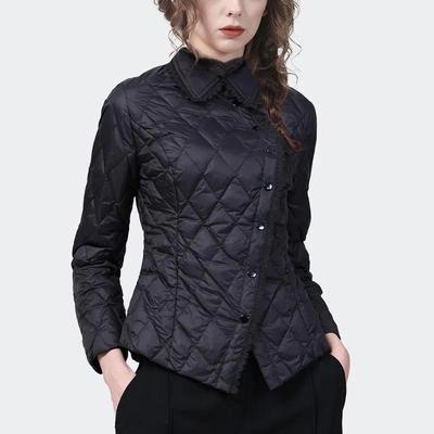 Damen Herbst- und Winterkurze Elegante Slim-Fit Jacken Weiblich Einfacher Pendlerparka Oberbekleidung