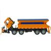 1/50 Toys Car Alloy Model Diecast Snow Sweeper Winter Service Vehicle Removable Cover 8 Wheel Cleaner Tractor Diecast Hobby