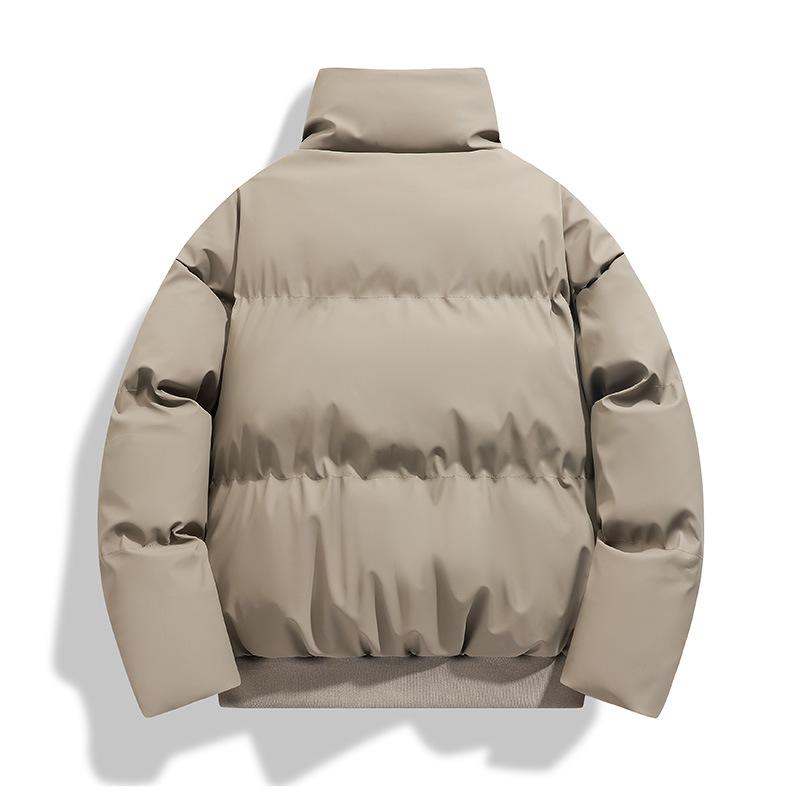 Stand-collar Cotton Coat Men's Winter Thickened Warm Cotton Coat High Street Loose Short Couple Bread Suit