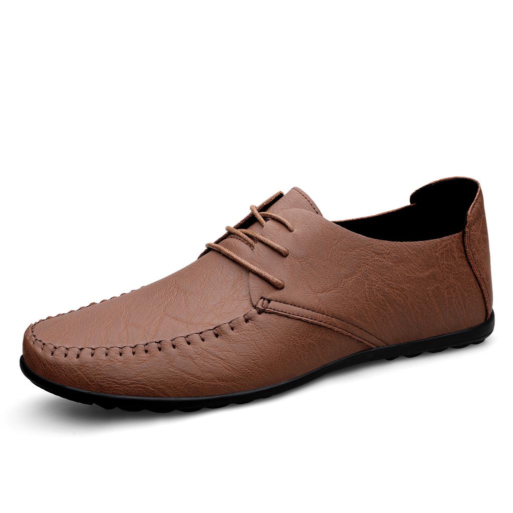 Fashion Summer Genuine Leather Shoes Men Luxury Italian Men Casual Handmade Moccasins Designer Breathable Boat Shoes Zapatos Hombre