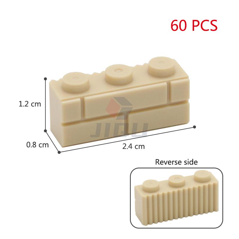 MOC 1x2 1x3 1x4 L Dots Masonry Profile Thick Brick Creative Figures House Contruction Building Blocks Toy Compatible 98283 15533
