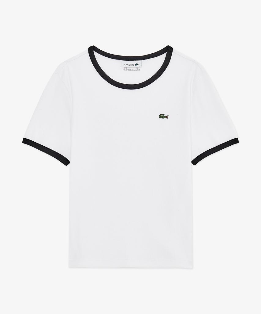 LACOSTE Women'S Ringer Short Sleeve T-Shirt Tf902E-56G 001