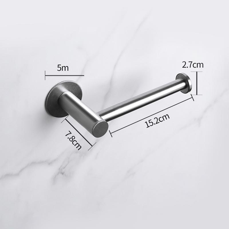 

Держатель для туалетной бумаги Держатели для рулонов бумаги Вешалка для полотенец без перфорации Самоклеящаяся полка для хранения из нержавеющей стали Подвесная полка для салфеток Silver-B