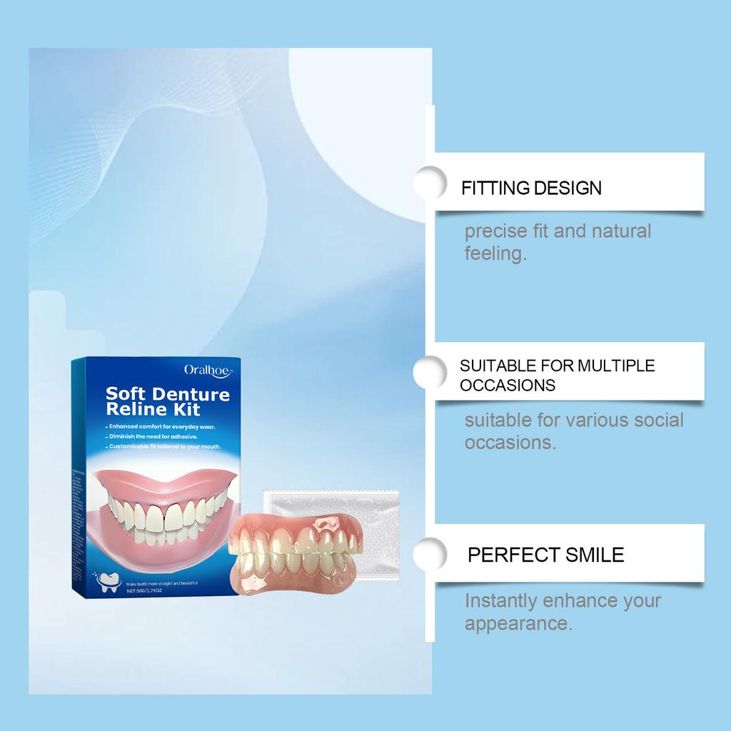 Dental Veneers Teeth Mask Gap Fill Cosmetic Teeth Cover Kit Natural Look Comfort Fit