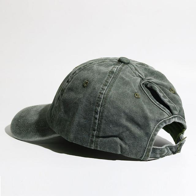 Damen-Baseballkappe mit Hohlsaum, Jeans-Sonnenhut, Baumwolle, schlichte Vintage-Schirmmütze für Outdoor-Sportarten, lässige Kappe