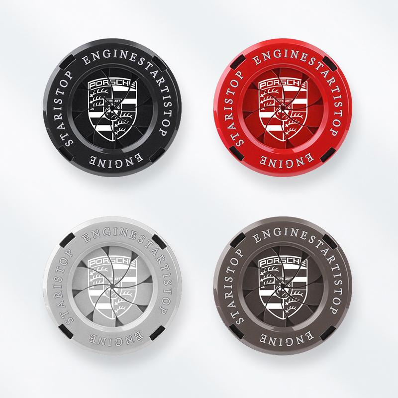 Car Engine Start Stop Switch Button Cover Decoration For Porsche Panamera Taycan 911 718 Macan Cayenne Boxster Cayman 918 Pajun