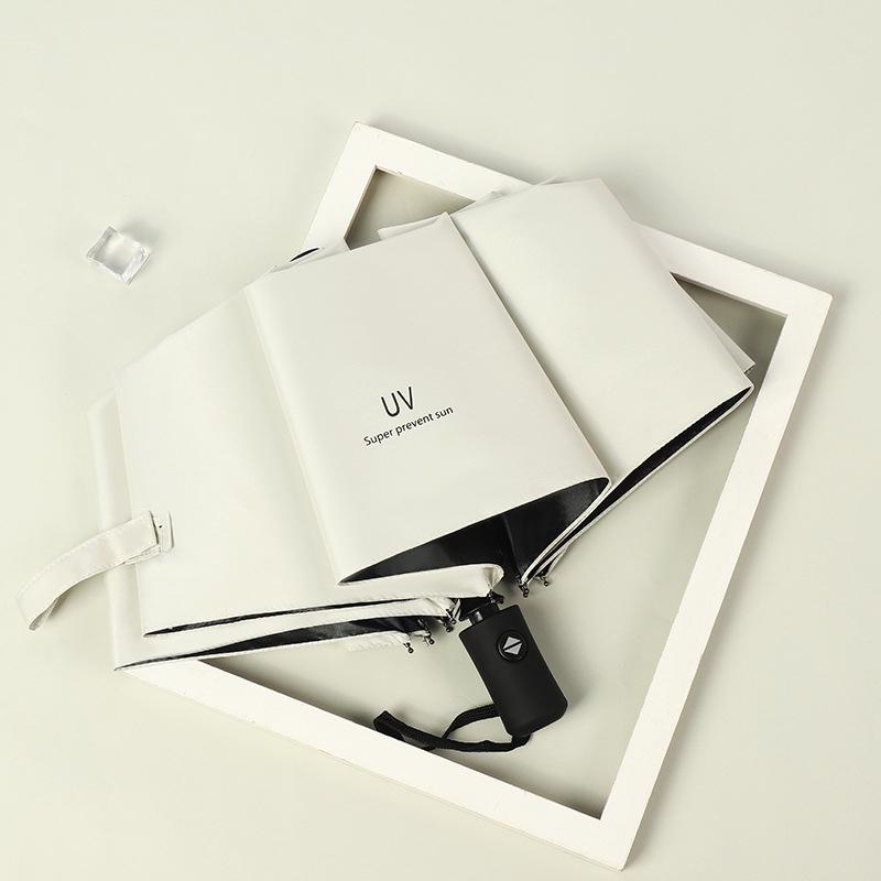 Dual-Use Automatic Folding Umbrella - Large Sunshade for Men & Women with Custom Logo and Sunscreen Protection.