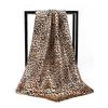 1 Stück Leopardenmuster Imitation Seide Schal Lässiger Kopftuch Muslimische Frau Hijabs Schals Glatt Weich Haarschal Islimischer Turban Bandana